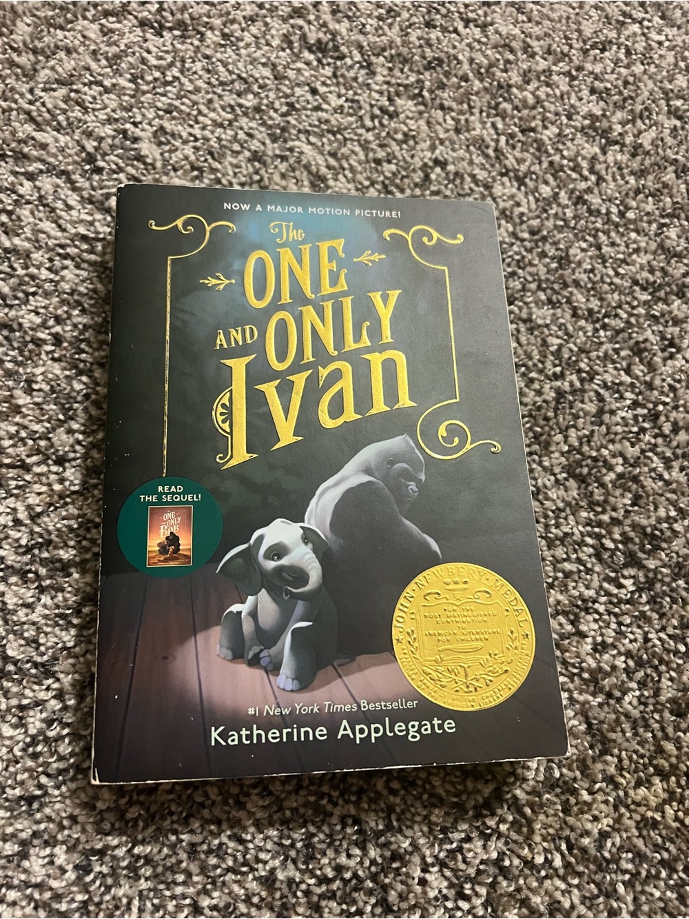 Katherine Applegate The One and Only Ivan — Black and Gold Hardcover